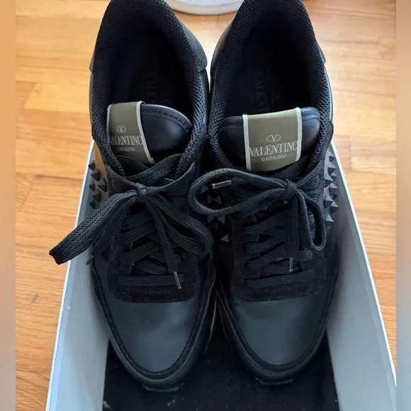 Valentino Black and Tan Men's Sneakers